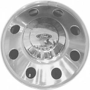 Ford F-350 DRW 1994-1997 polished 16x6 aluminum wheels or rims. Hollander part number ALY3141, OEM part number FT4Z1007B.